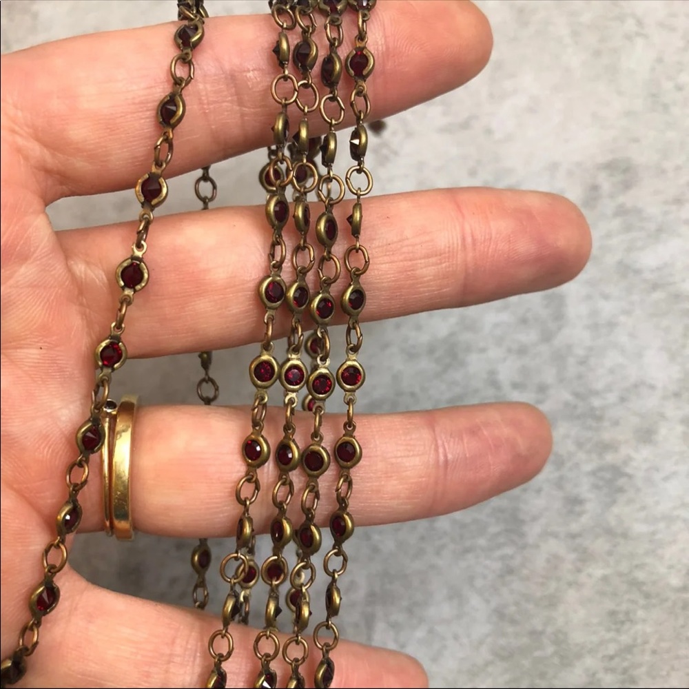 Swarovski scarlet channel link chain